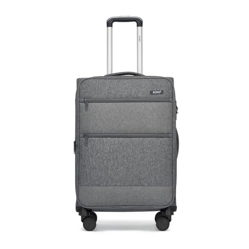 Kono 24 Inch Softside Expandable Checked Luggage 8 Spinner