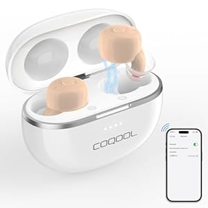 Hearing Aids with Bluetooth, Rechargeable Hearing Aids for Seniors with Noise Cancelling, 16-Channels Invisible in-Ear Hearing Assist Devices with Fast Charging Case