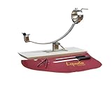 FERRETERIA LEPANTO Jamonero Giratorio Basculante con Base de Fibra Efecto Granito, Soporte jamonero con Base Efecto Flotante, jamonero Modelo Gala (Set Arcos Burdeos)