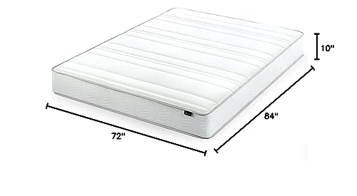 Image of ZINUS 10 Inch Foam and Spring Mattress, California King, CertiPUR-US Certified Foams, Mattress in A Box, White