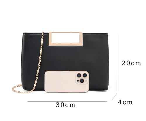 Image of Women's Woven Evening Bag Casual Leather Shoulder Handbag Fashion Clutch Purse