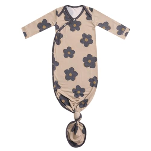 Copper Pearl Newborn Knotted Gown Gemma in Tan