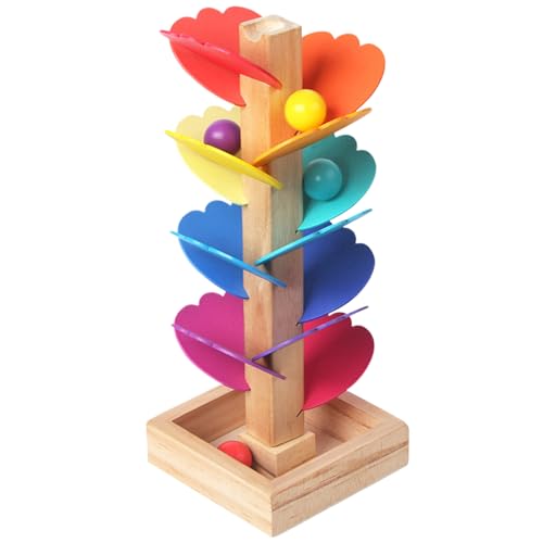 Juguete de árbol musical para niños, juguete de madera para niños, juguete de árbol de música | Pelota de mármol para niños pequeños, 15 colores preescolares, actividades cognitivas para niños