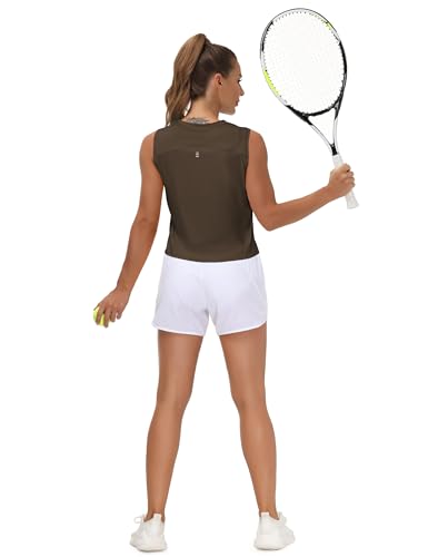 Image of THE GYM PEOPLE Women's Workout Tops in Ice Silk Quick Dry Sleeveless