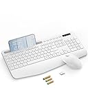 Alimenté par piles et économie d'énergie : le combo clavier et souris est alimenté par 2 piles AAA et 1 pile AA (incluse) ; le combo clavier et souris a un mode veille qui se réveille en appuyant sur n'importe quelle touche. Cela permet d'économiser de l'énergie et d'éviter les changements fréquents de batterie