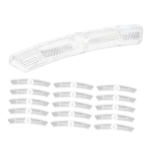 Abaodam Bicycle Reflectors White Reflective Bike Strips 16pcs Bike Reflectors Safety Decorative