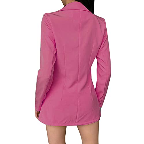 Tcremisa Blazer Shorts Set for Women 2 Piece Long Sleeve Open Front Blazers Short Suits Business Outfits with Belt3