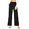 CTHH Women's Wide Leg Pants with Pockets Yoga Pants High Waisted Loose Casual Sweatpants Palazzo Lounge Pajama Leggings, Black Large