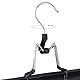 Relaxdays Hosenbügel Metall 5er Set, 360° drehbarer Haken, fest schließend, Rockbügel, gummierte Klemmen, 26cm, schwarz