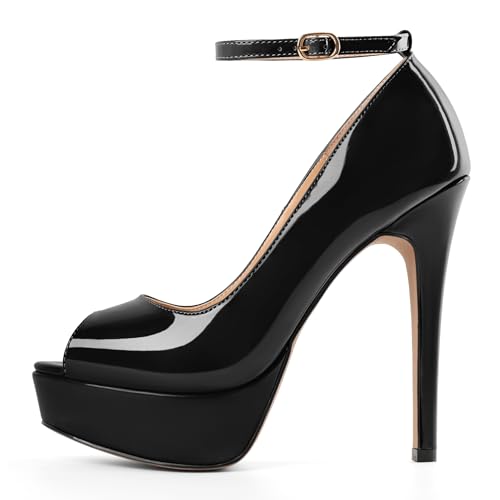 Women's High Heeled Pumps Peep Toe Sandals for Women Platform Pumps Stiletto Heel Pumps Stiletto Heel 5.5 Inch Heels