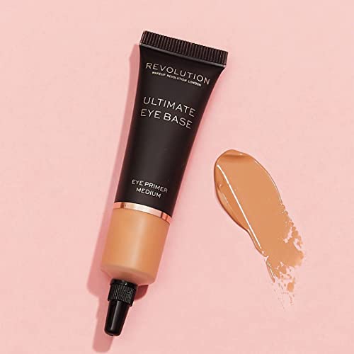 Makeup Revolution Ultimate Base Eye Primer Medium to Prevent Oily Lids and Creasing - Clear Waterproof Shadow Base for Long-Lasting Eye Makeup - Image 5