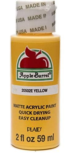 Apple Barrel Acrylic Paint Set, Matte, 2oz Primary Color Bottles for School, Work, Office, Art, Crafts, Children and Adults, Red, Yellow, Blue, Black and White, Paint Bundle - 5 Bottles - Image 3