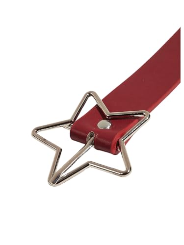 Floerns Y2K Punk PU Leather Belt for Women Star Pattern Buckle Belt for Jeans Dress4