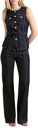 Cinq à Sept Womens Indigo Denim Reenee Vest