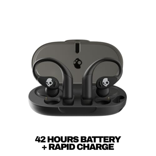 Image of Skullcandy Push 540 Open Wireless Open-Ear Bluetooth Earbuds, Headphones, Sweat and Water Resistant, 42 Hours Battery, Detachable Neckband, Secure Fit, Microphone for iPhone Android - True Black