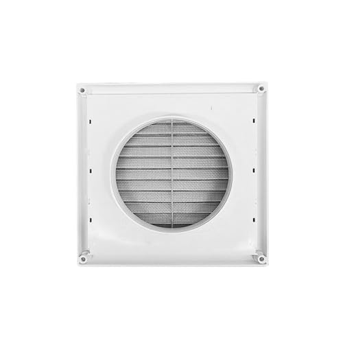 Image of 200mm Louvred Wall Grille, 8" White Extractor Fan Air Ventilation Grille Covers with Insect Screen for Bathroom Bedroom Kitchen