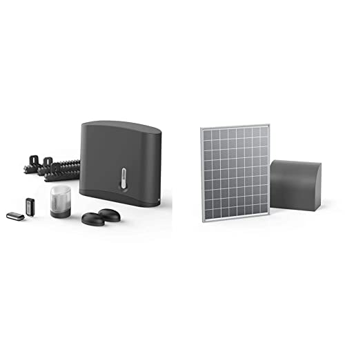 Avidsen - Motorisation - Zenia 250, Motorisation pour Tout Portail Coulissant (Bois/Fer/Alu/PVC), 4 mètres/ 250 kg Maxi, 114459 & Kit d'alimentation Solaire 12V et 24V - Garantie: 2 Ans - 114374