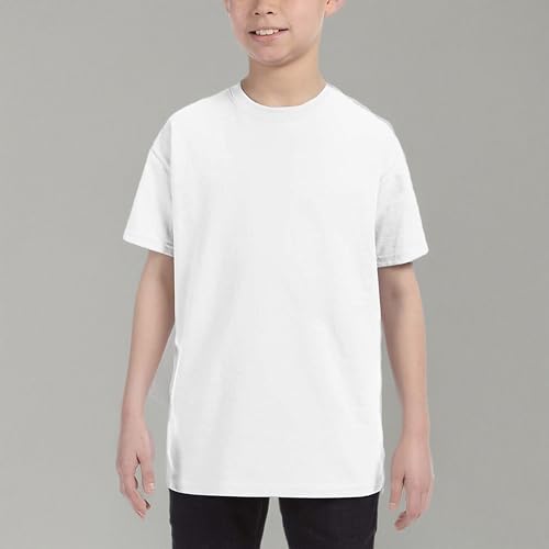 Gildan Youth Heavy Cotton T-Shirt, White, Small ( Pack10 )2