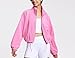 THE GYM PEOPLE Women's Fleece Short Jacket Full Zip Stand Collar Warm Winter Sherpa Crop Coats with Drawstring Hem