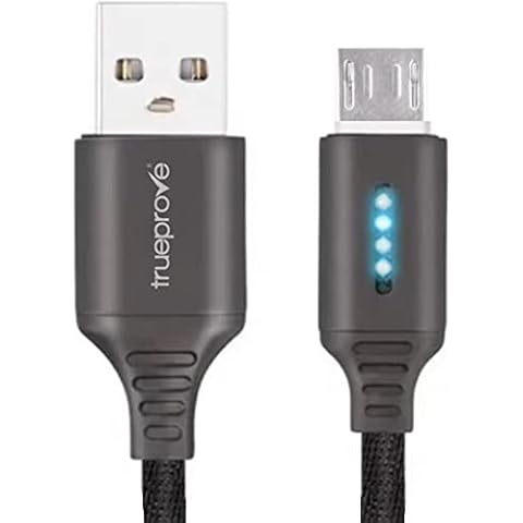 TrueProve 3FT Barnes & Noble Nook Color Compatible LED Lit Charging Sync Data Cable & Pouch (Bundle) Lit Tip Alternates Colors While Charging (Cable Will not Display Charge Status on Tablet Screen) Cover