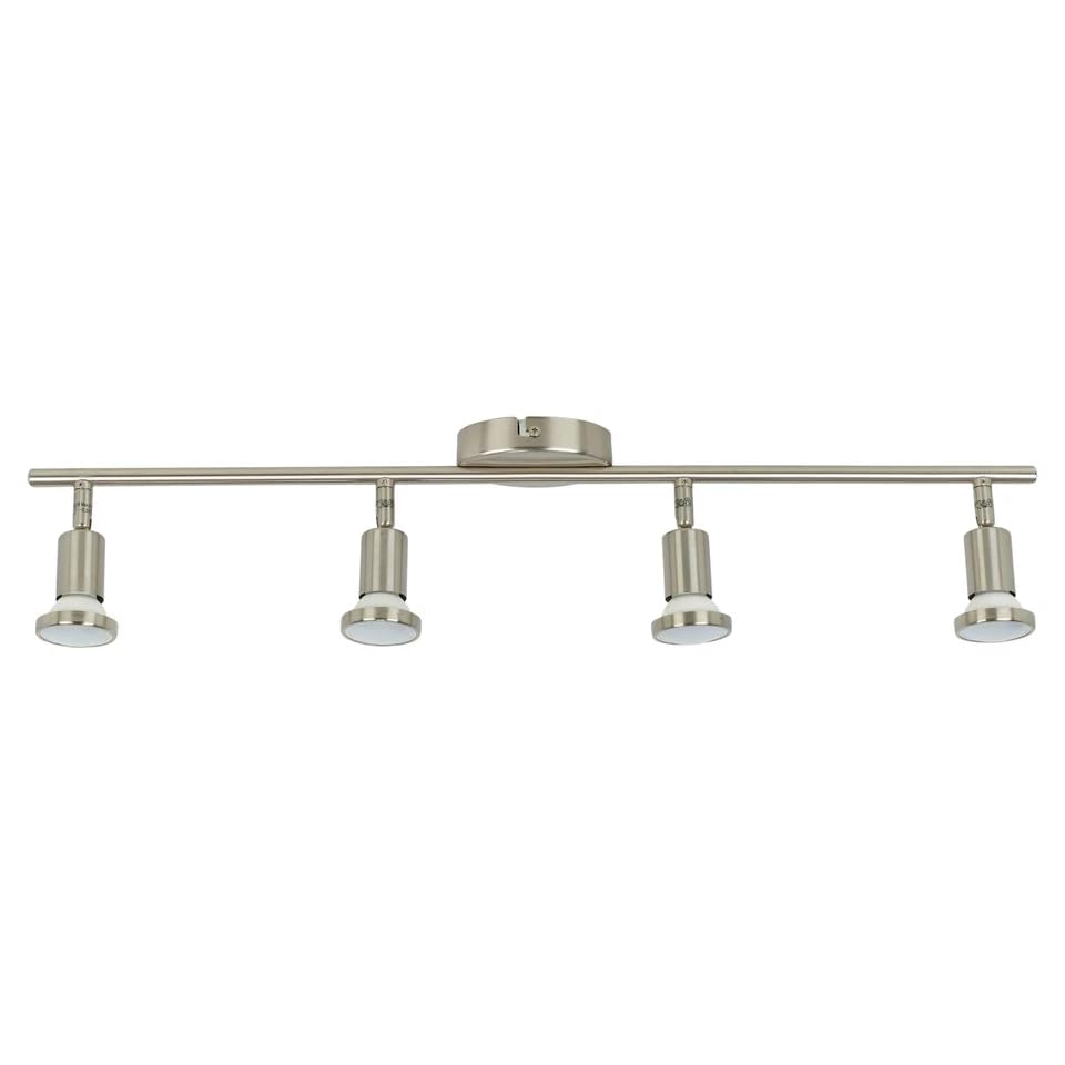 URBNLIVING GU10 RGB Ceiling Spotlight Bar – Adjustable Colour Changing Light with Remote Control, Modern LED Ceiling Fixture for Home or Office (4-Arm)
