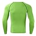 Compression Shirt Men Long Sleeve Slimming Athletic Running Workout Shirts Sports Base Layer T-Shirt Tops Undershirt Green