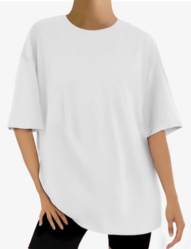 Womens Oversized T Shirts Short Sleeve Summer Tops Crewneck Casual Loose Fit Basic Tee Trendy Plus Size Tops3