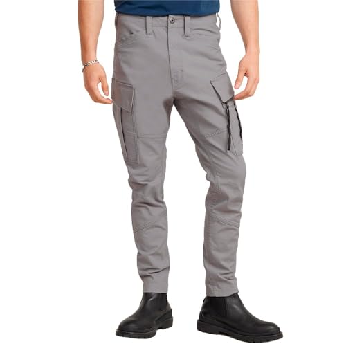 G-Star Raw Mens Zip Pocket 3D Skinny Fit Cargo PantsCasual Pants, Grey (Sharkskin D24307-d504-g677), 35W x 32L - Main Image