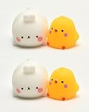 Molang and Piupiu Mochi Squishy Stress Relief Figures (2Molang, 2PiuPiu)