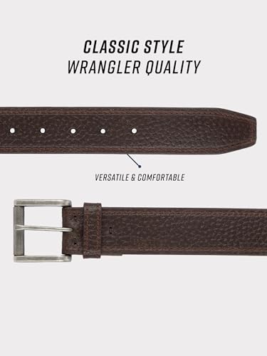 Wrangler Men’s Leather Casual Everyday Belt for Jeans2
