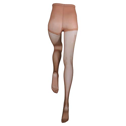truform sheer compression pantyhose 8-15 mmhg women39s shaping tights 20 denier beige queen plus