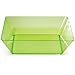 Creative Converting Square Plastic Serving Bowl, 11-Inch, Translucent Green - 724699