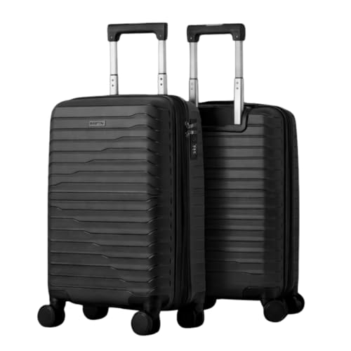 Mala Bordo 10kg Polipropileno, Expansível com Zíper Expansor, Impermeável, Rodas Duplas 360°, Aprovada ANAC de Viagem Linha Sestini Premium (PP Essencial Plus Grafite)