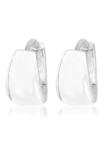 Preisvergleich Produktbild Elli Ohrringe Damen Creolen Emaille Basic Zeitlos in 925 Sterling Silber