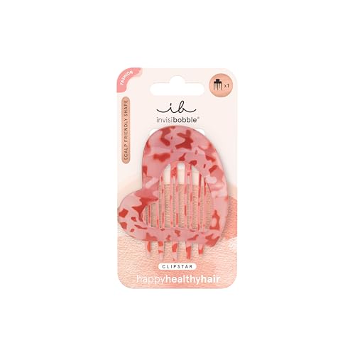 invisibobble Haarklammer Damen Herz Haarspange mittelgroß sicherer Halt Half-Up Clipstar Lovers Hug Dutt Hair Claw ohne Ziepen alternative Zopfgummi Haarschmuck romantisch Größe M