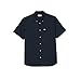 Lacoste Men's Regular Fit Short Sleeved Oxford Shirt, Abysm/Abysm, Medium