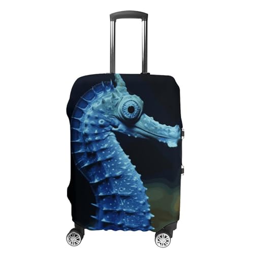 Housse de valise hippocampe bleu anti-rayure : protégez votre bagage M