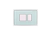 Maße: Höhe 181 x 121 mm VIS Betätigungsplatte AI - für WC - 181 x 121 mm - 2-Mengen-Spültechnik - farbe wählbar (Glas Mint/Kunststoff Weiss - VIGAIGKMI)