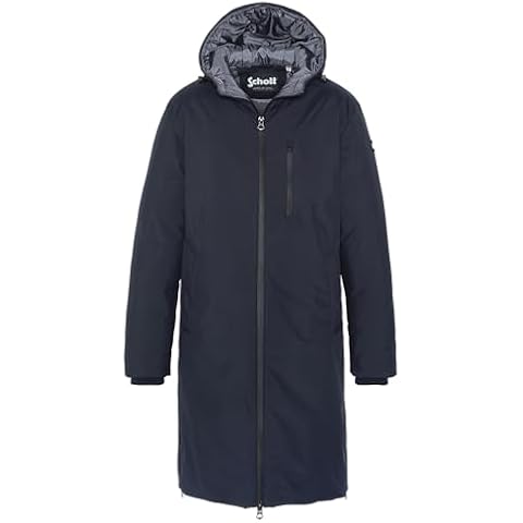 Schott NYC Fargo Long Zip Jacket, Navy Blue Cover