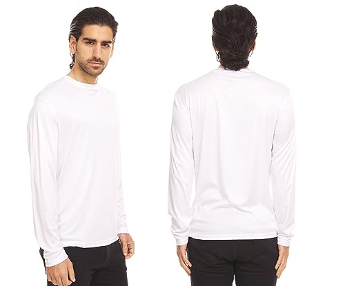 Image of Dri-Fit Long Sleeve T Shirts for Men-4 Pack- Moisture Wicking, Quick Dry Tees