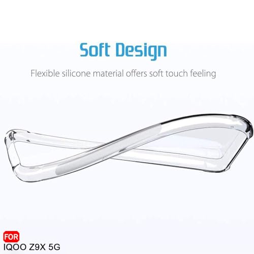 Image of TheGiftKart Crystal Clear Back Cover Case for iQOO Z9X 5G | Shockproof Soft TPU Case | Cushioned Edges for Ultimate Protection Back Cover Case for iQOO Z9X 5G (TPU, Transparent)