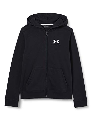 Preisvergleich Produktbild Under Armour Jungen Cotton Fleece Full Zip Oberteil, Schwarz, YXL