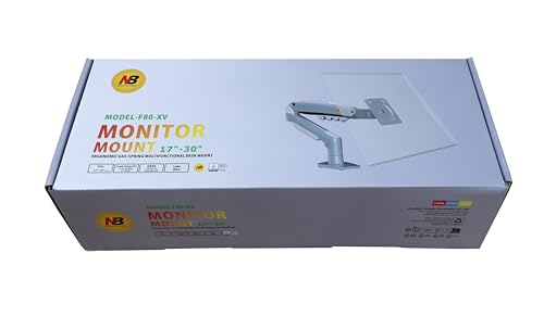 Image of TECVITY - F80 Multi Colours Gas-Struct Flexi Mount Desktop 17 inch to 30 inch Monitor Arm (Gray)