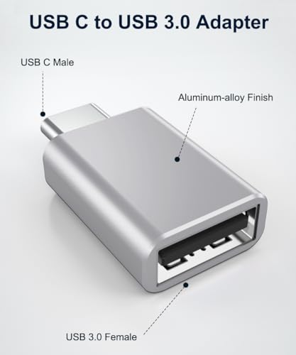 Elebase 4 Pack USB C to USB Adapter and 4 Pack USB to USB C Adapter&Type C Male to 3.0 Female Charger for iPhone 17 16 15 Pro Max,MacBook Air,Mac,iPad,Samsung Galaxy S24 S23 S22,Surface Go - Thumbnail 2