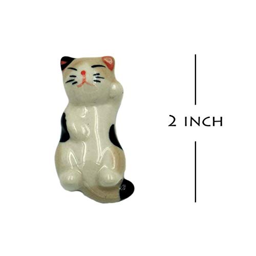Truegood Cute Cat Chopsticks Rest Dinner Spoon Stand Knife Fork Holder, Valentine's Day Present (6Pcs Mixcolor) #TOP2