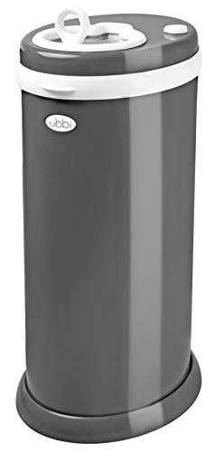 Image of Ubbi Steel Diaper Pail, Odor Locking, No Special Bag Required, Award-Winning, Registry Must-Have, Slate