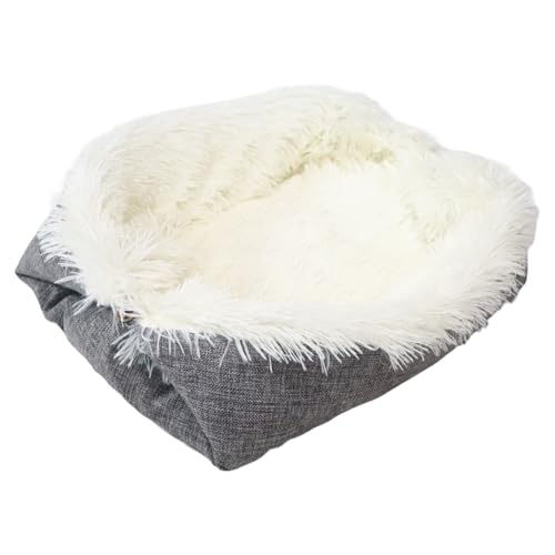 Cama para gatos autocalentable, nido de felpa suave para mascotas, cojín térmico lavable, tumbona para interiores y exteriores, cómoda casa de dormir felina, silla de viaje, coche, camping, sofá