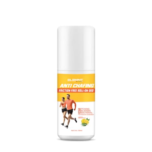 Image of Elemnt Anti Chafing Roll on | Prevents Underarms, Thighs, Initimate areas Chafing | Prevents Blisters, Rashes, Chafing | Friction Free movement | Anti Bacterial Roll on for Sports and Fitness Activities | Uni - Set | 50ml