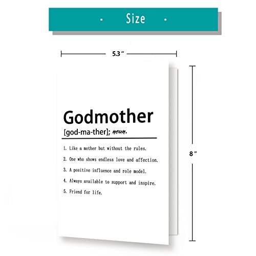 Vvooovv Funny Godmother Mothers Day Card For Her, Cute Godmother Wedding Proposal Cards Gifts For Women, Sweet Godmother Definition Birthday Card #TOP1