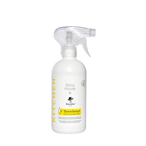 Kavalier Shiny House Limpiador de Superficies Stone Swept - Sun Orange - Lo Último en Productos para Suelos de Mármol, Porcelana y Laminados con Brillo y Aroma Fresco, Spray Sin Aerosol - 500ml